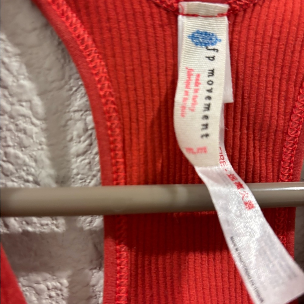FP Movement by Free People Red Ribbed Tank - Picture 4 of 5